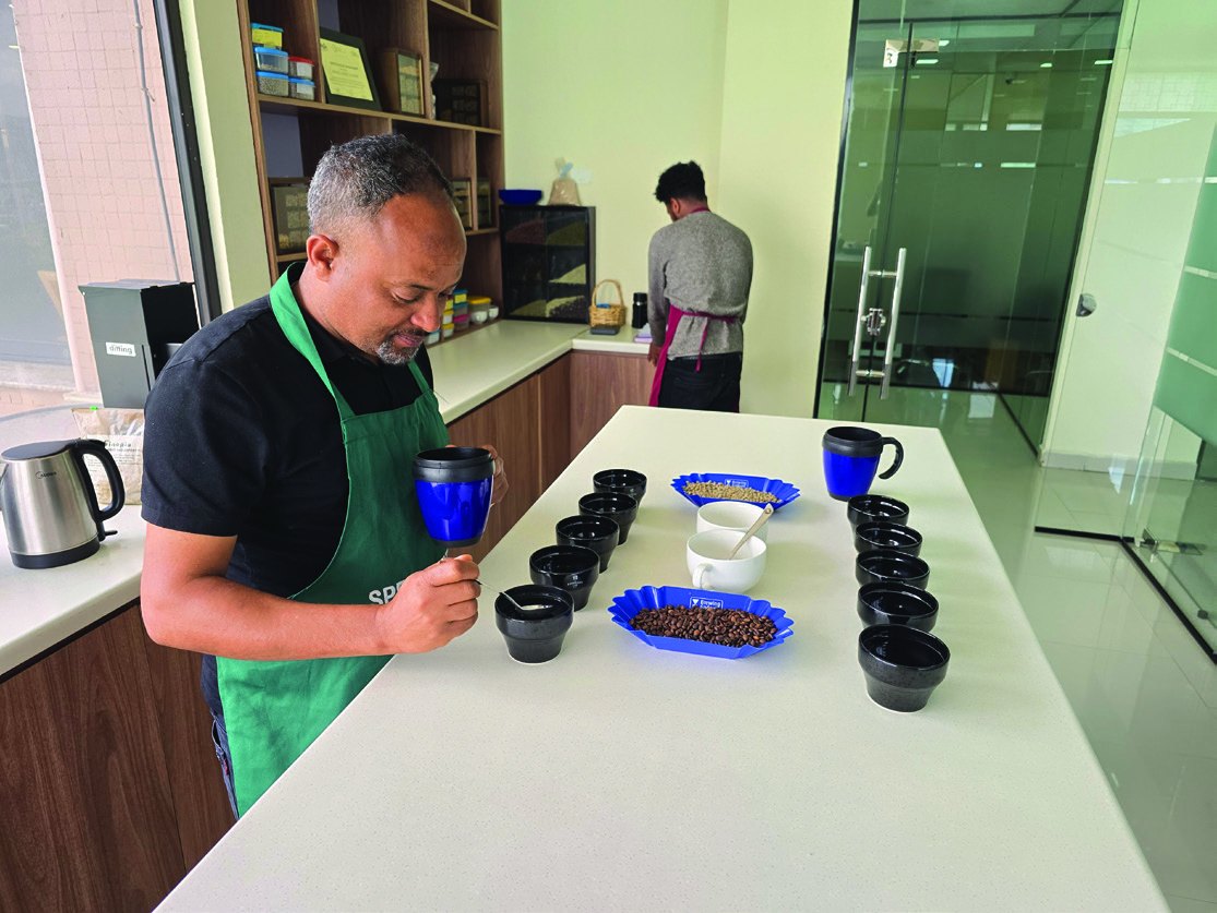 Coffee cupping session